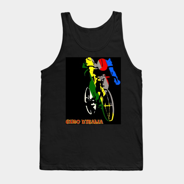 Giro D Italia Surreal Bicycle Racing Advertising Print Tank Top by posterbobs